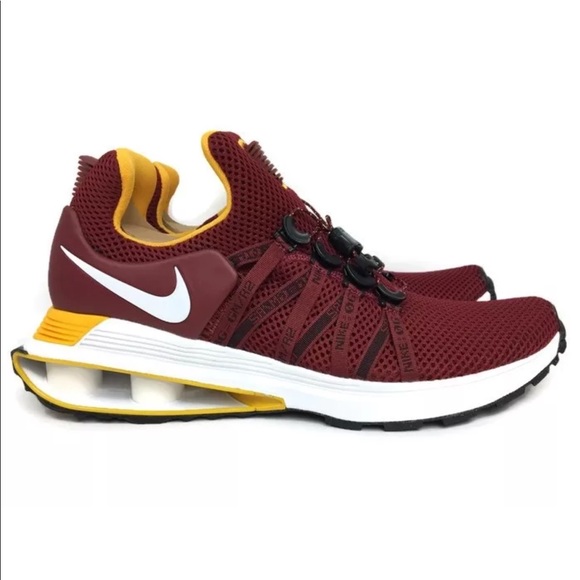 Nike Shox Gravity Red White Gold Running Shoes - Picture 3 of 8